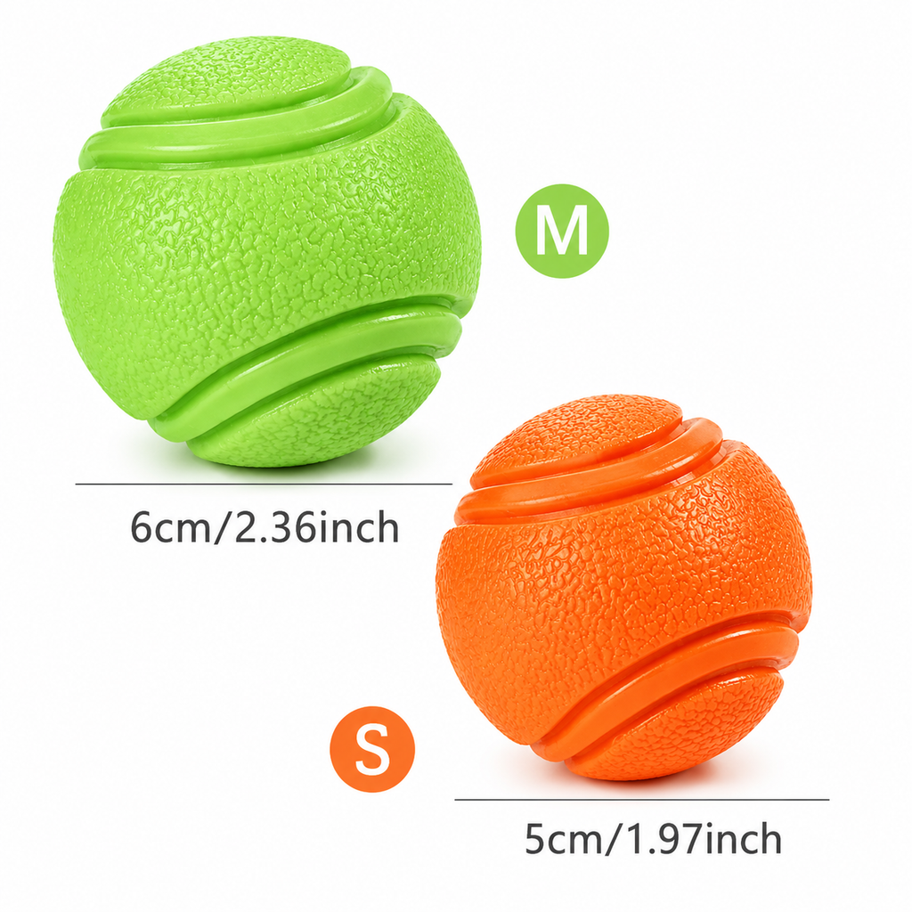 Dailypets Durable Rubber Dog Ball for Fetch, Chewing & Teeth Cleaning