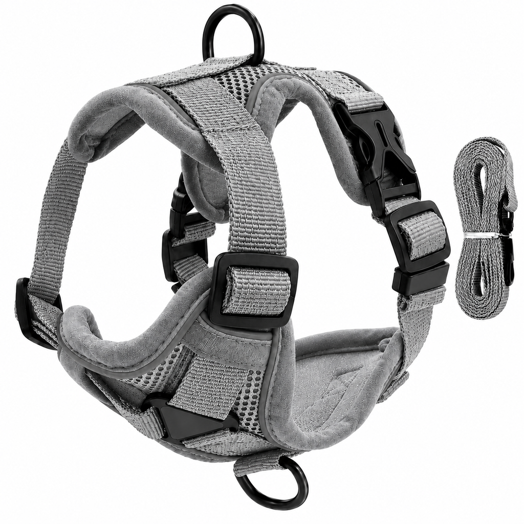 Dailypets Escape Proof Pet Harness with Reflective Breathable Mesh for Daily Walks