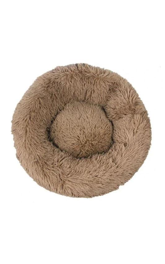 Coussin marron pour chat en peluche 100% coton lavable en machine