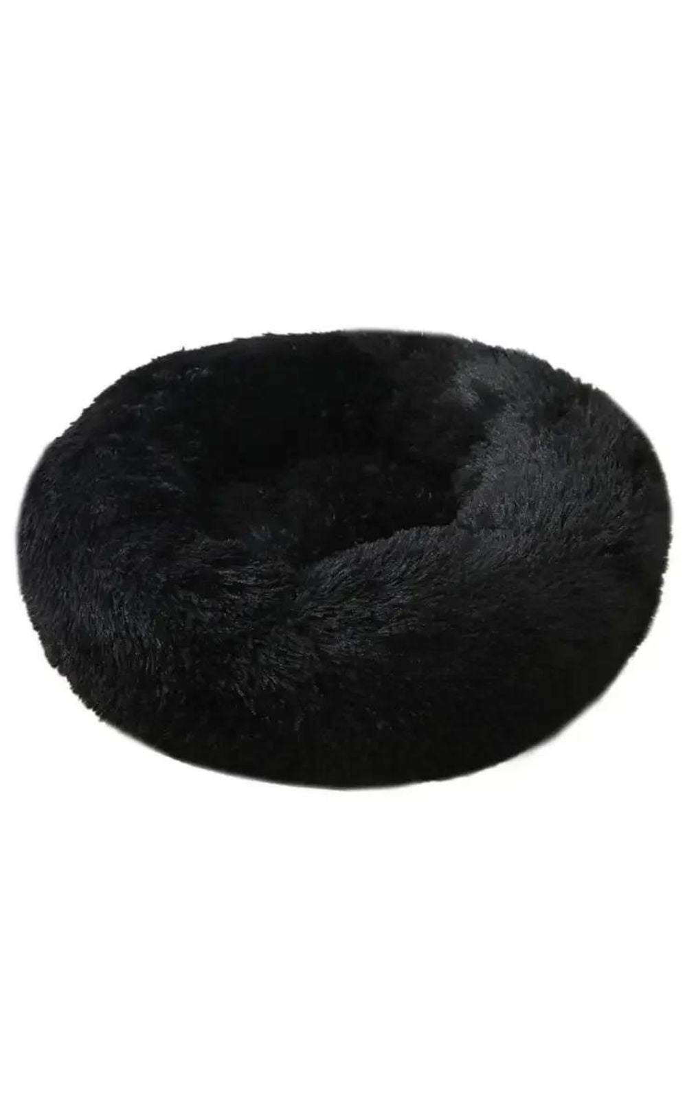 Coussin noir pour chien en peluche 100% coton lavable en machine