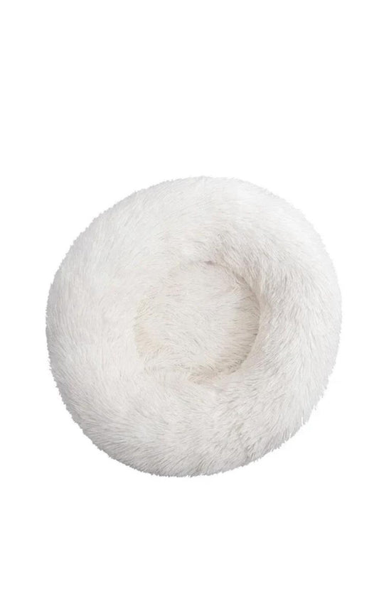 Coussin blanc pour chat en peluche 100% coton lavable en machine