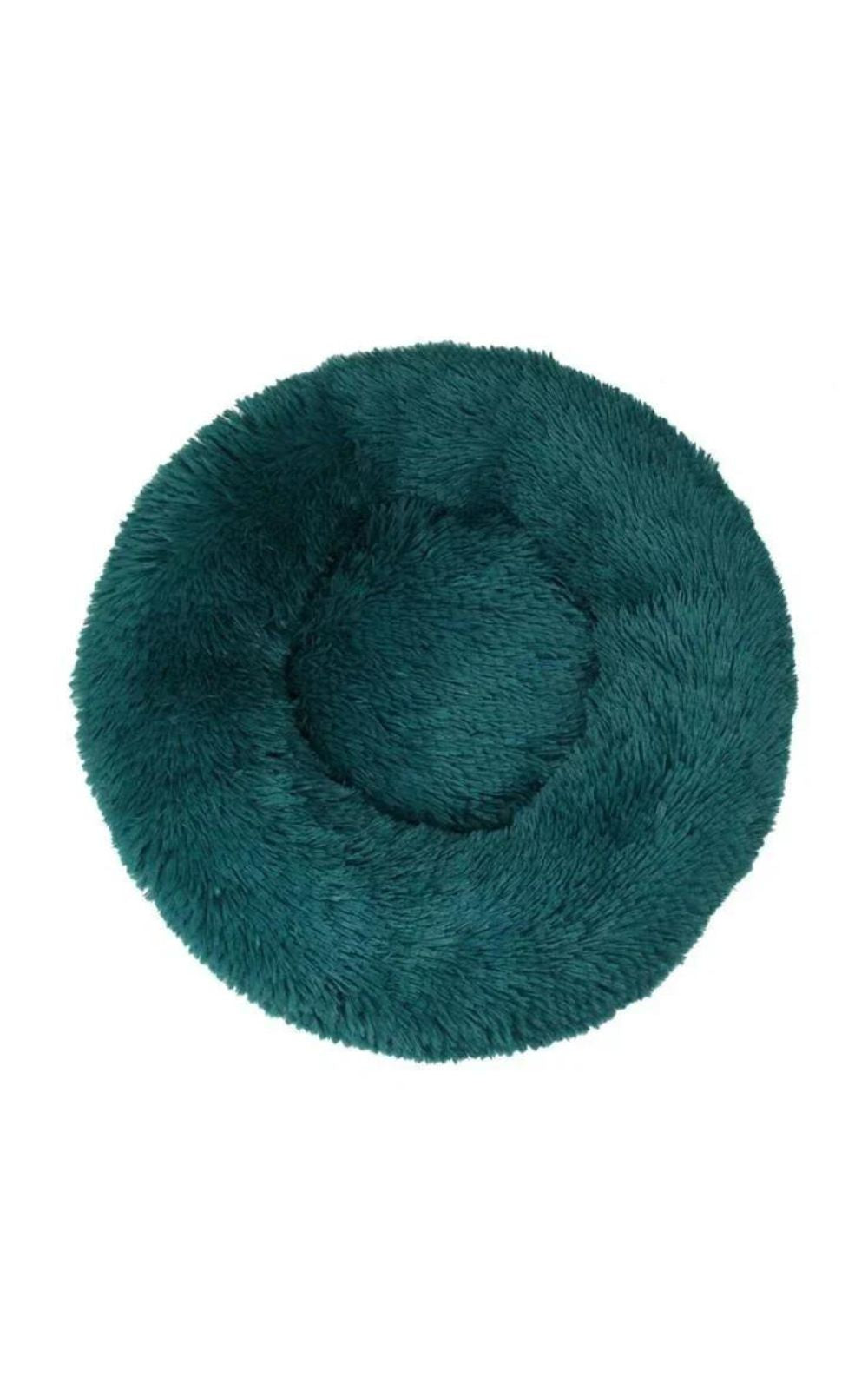 Coussin vert foncé pour chat en peluche 100% coton lavable en machine