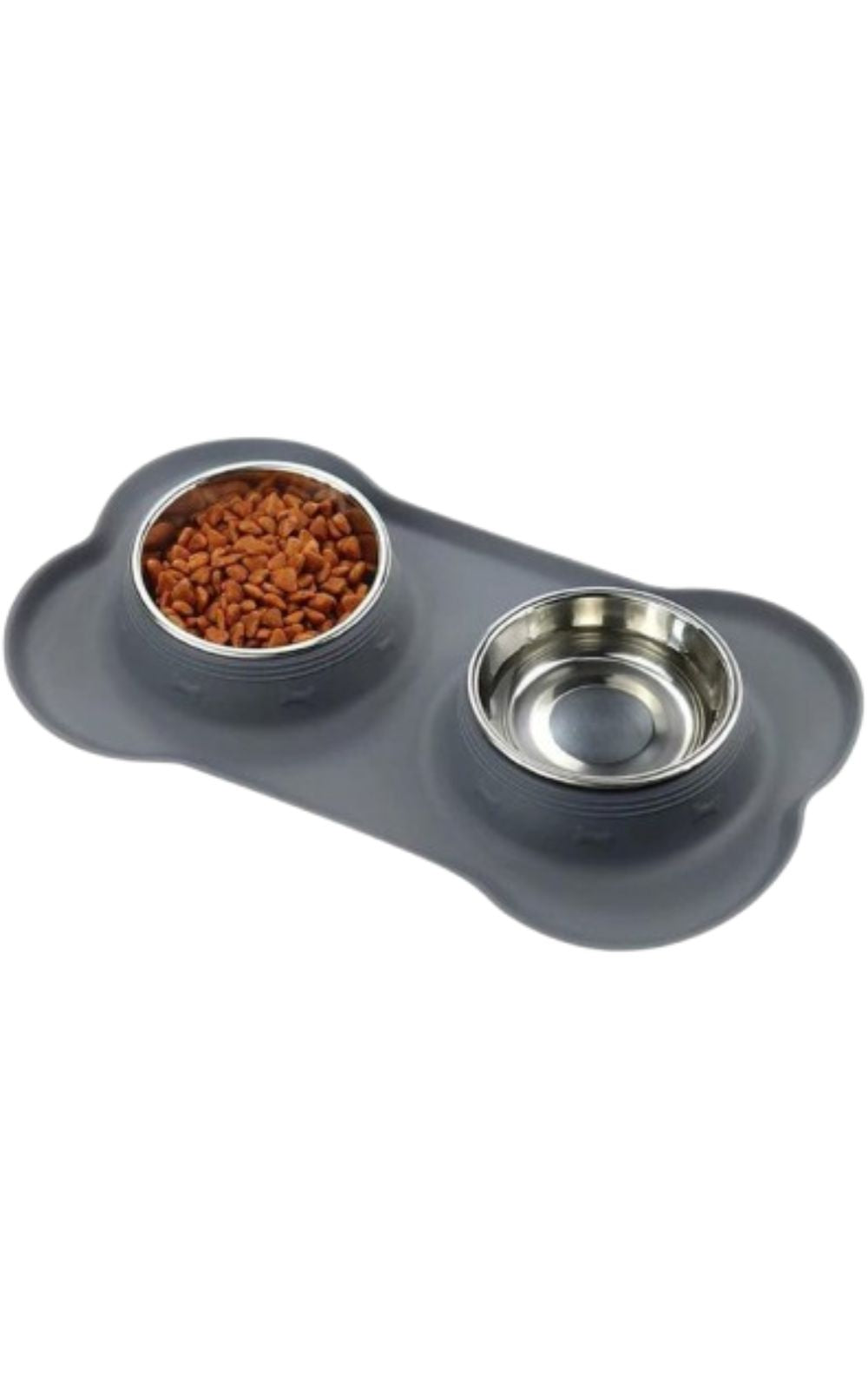 Gamelle double antidérapante avec tapis en silicone pour chien