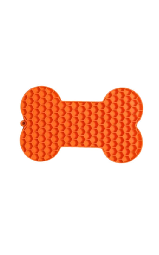 Tapis en silicone en forme d'os pour chien