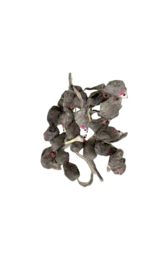 Lot de 10 souris en peluche pour chat