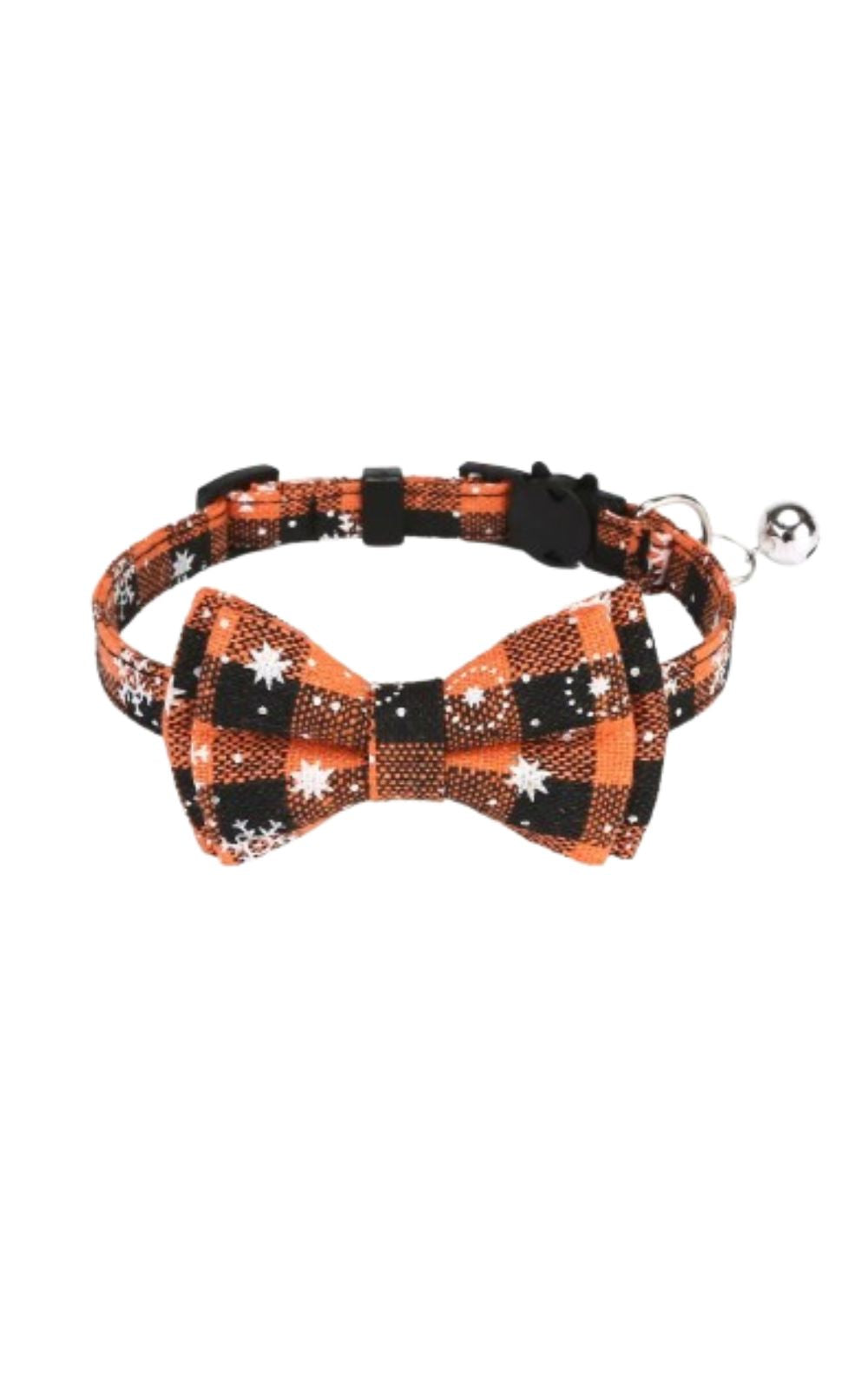 Collier de Noël pour chat réglable avec nœud papillon et clochette