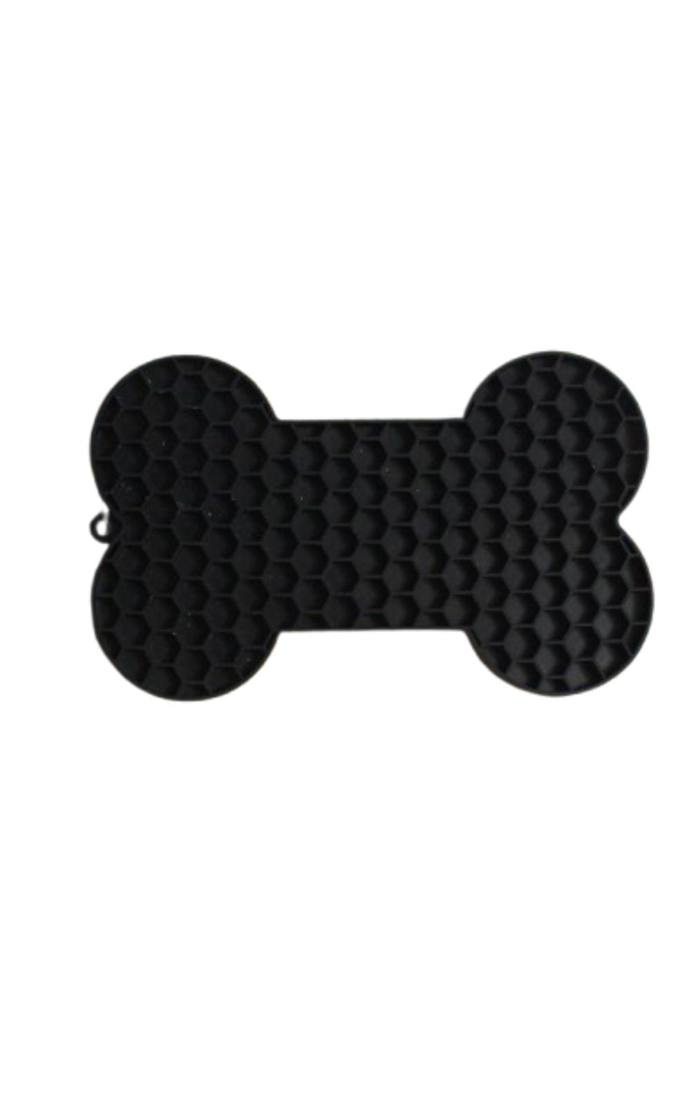 Tapis en silicone en forme d'os pour chien