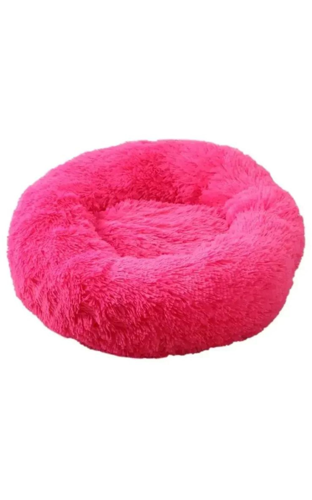 Coussin rose vif pour chien en peluche 100% coton lavable en machine