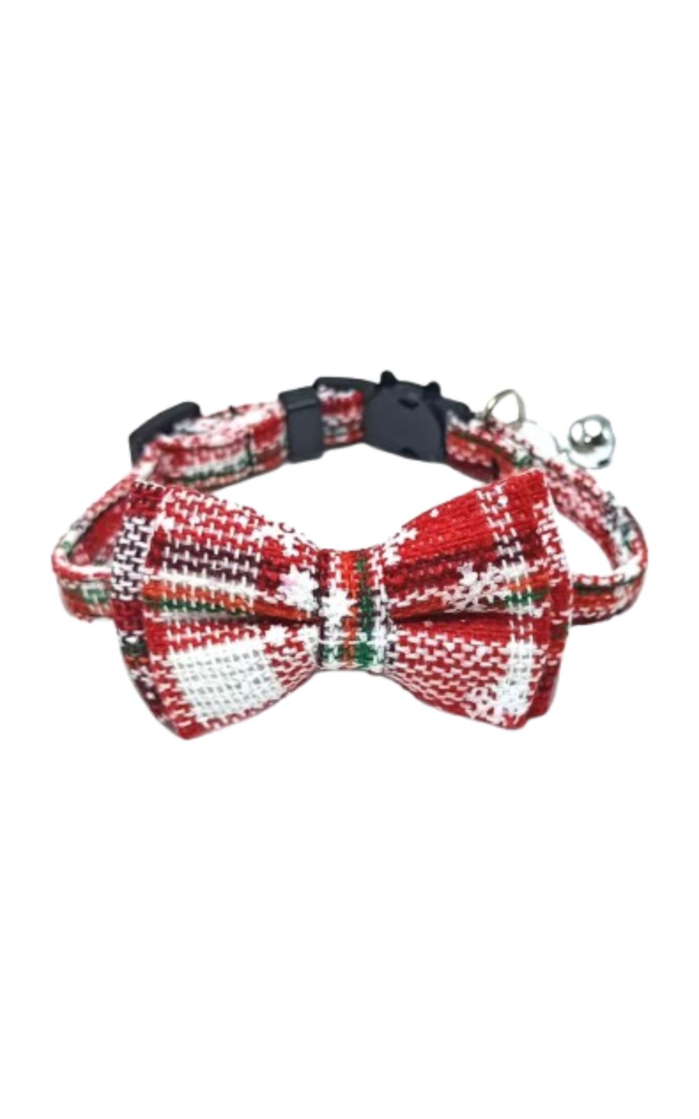 Collier de Noël pour chat réglable avec nœud papillon et clochette