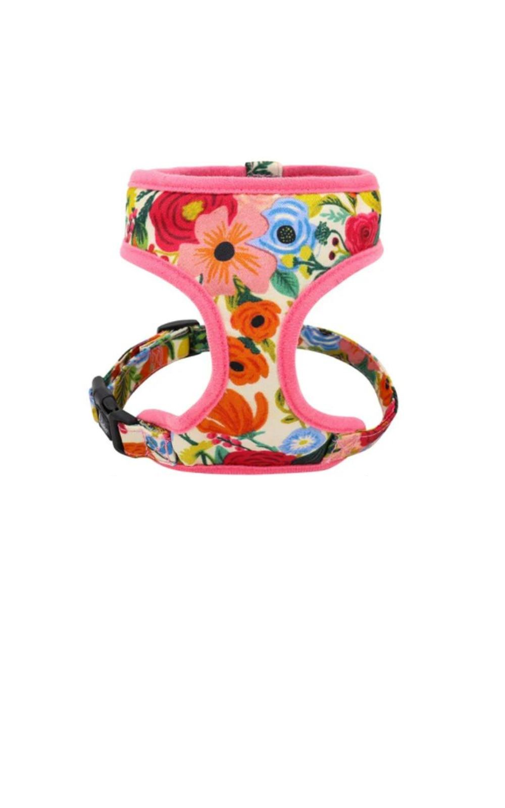 Ensemble harnais et laisse pour chien motifs floraux