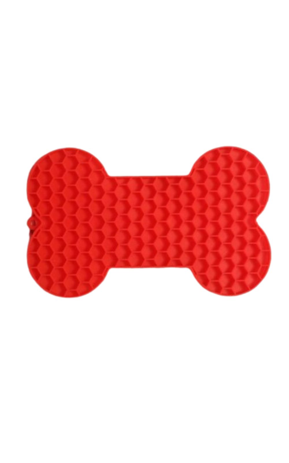 Tapis en silicone en forme d'os pour chien