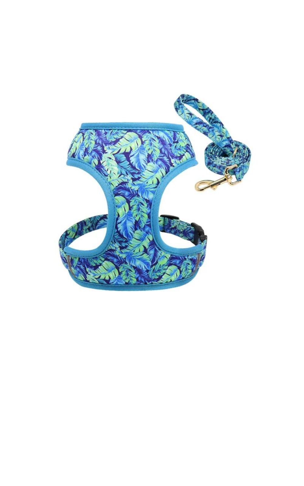 Ensemble harnais et laisse pour chien motifs floraux