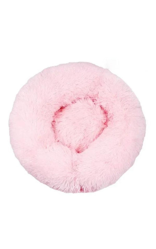 Coussin rose clair pour chien en peluche 100% coton lavable en machine