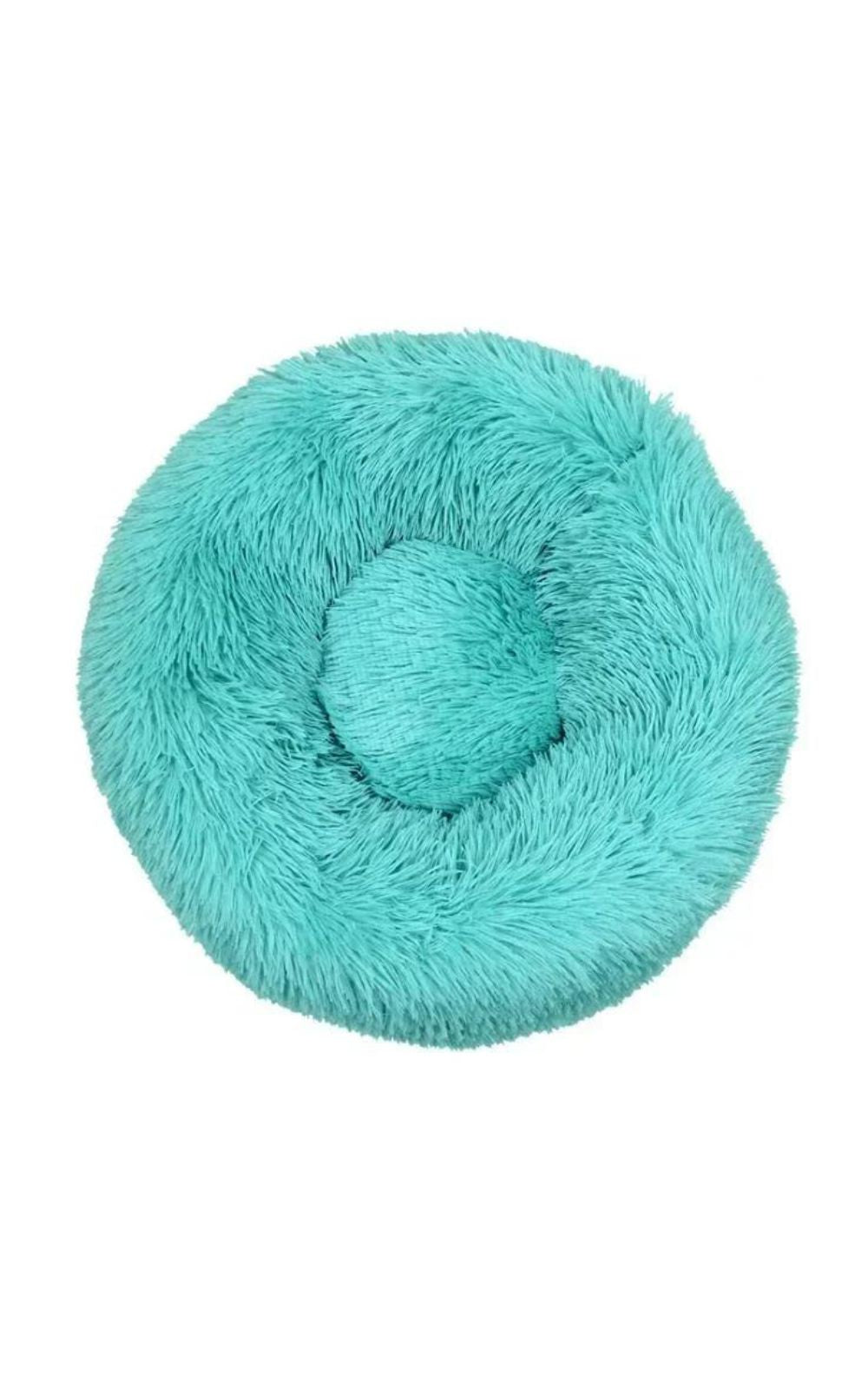 Coussin turquoise pour chien en peluche 100% coton lavable en machine