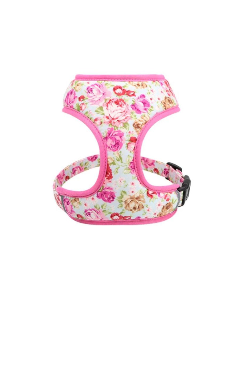 Ensemble harnais et laisse pour chien motifs floraux