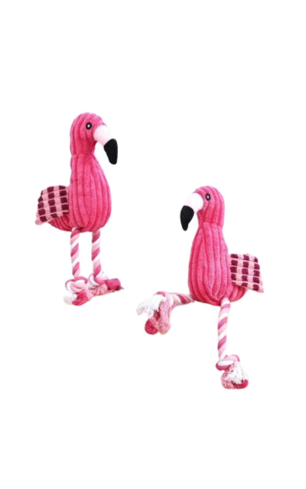 Jouet en peluche flamant rose couineur pour chien