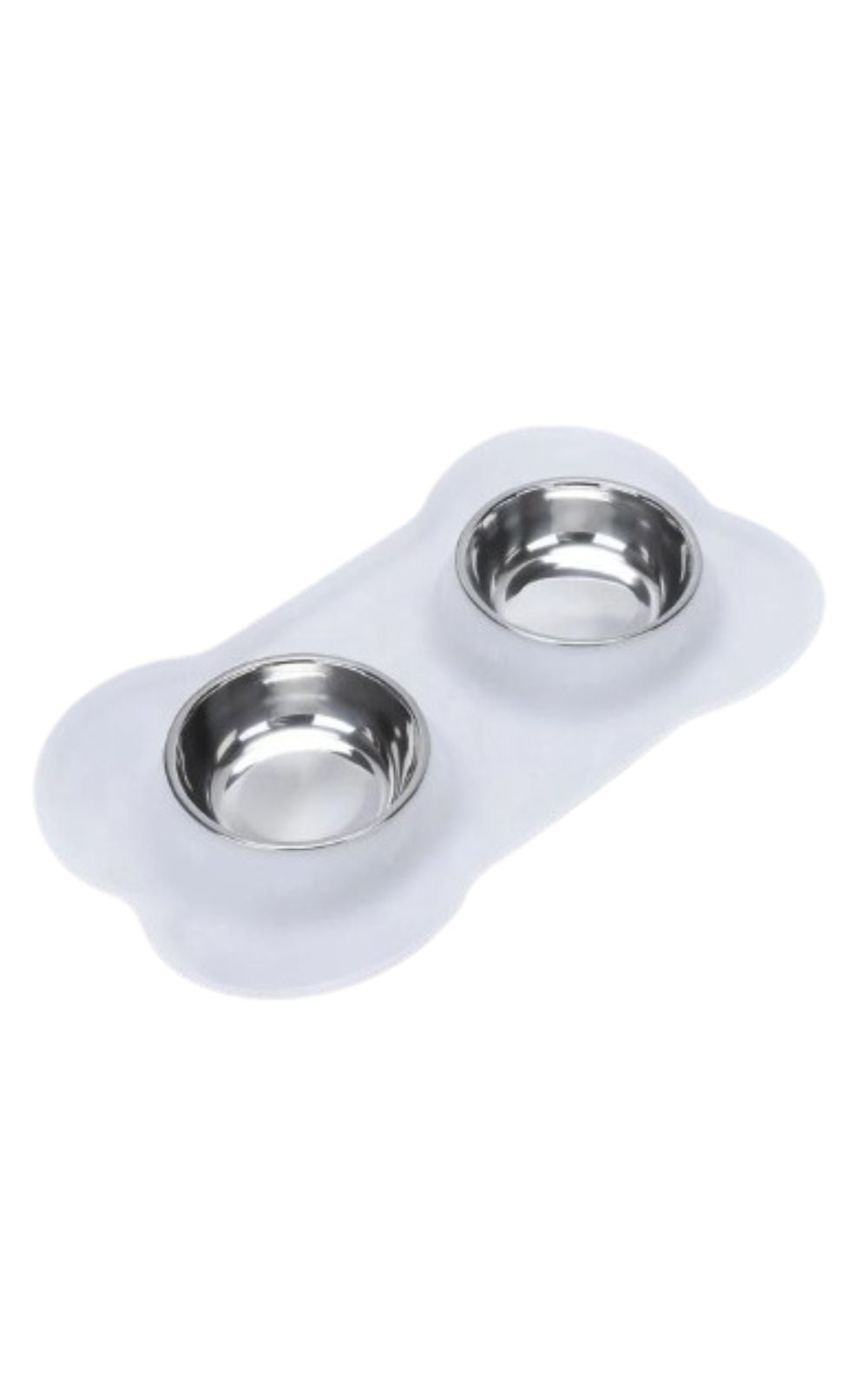 Gamelle double antidérapante avec tapis en silicone pour chien