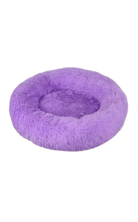 Coussin violet pour chat en peluche 100% coton lavable en machine