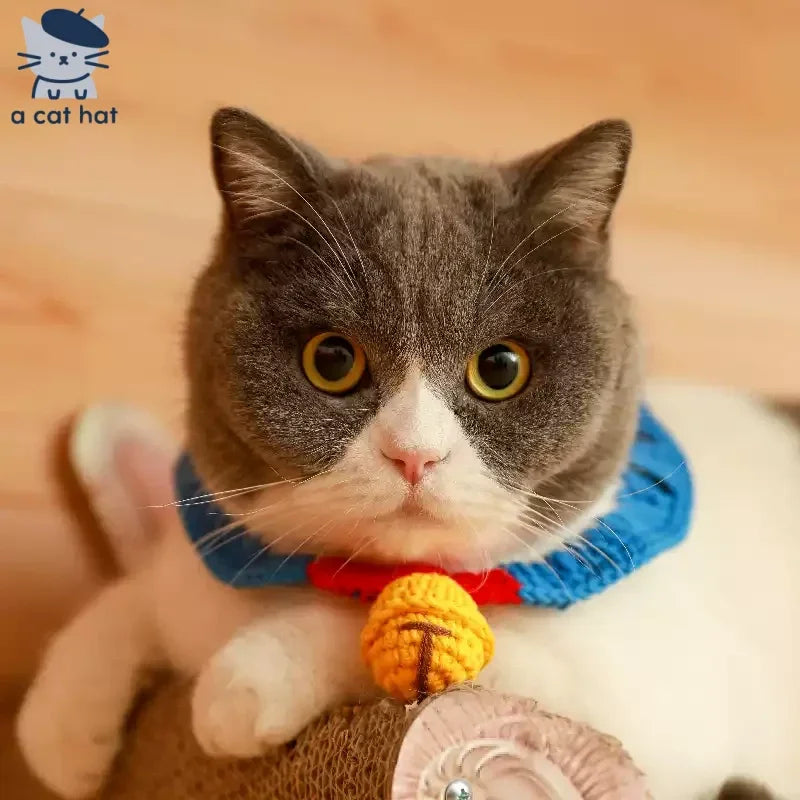 Dailypets Soft Knit Cat Collar with Decorative Bell and Comfortable Fit