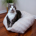 Dailypets Plush Comfort Pouf Cat Bed