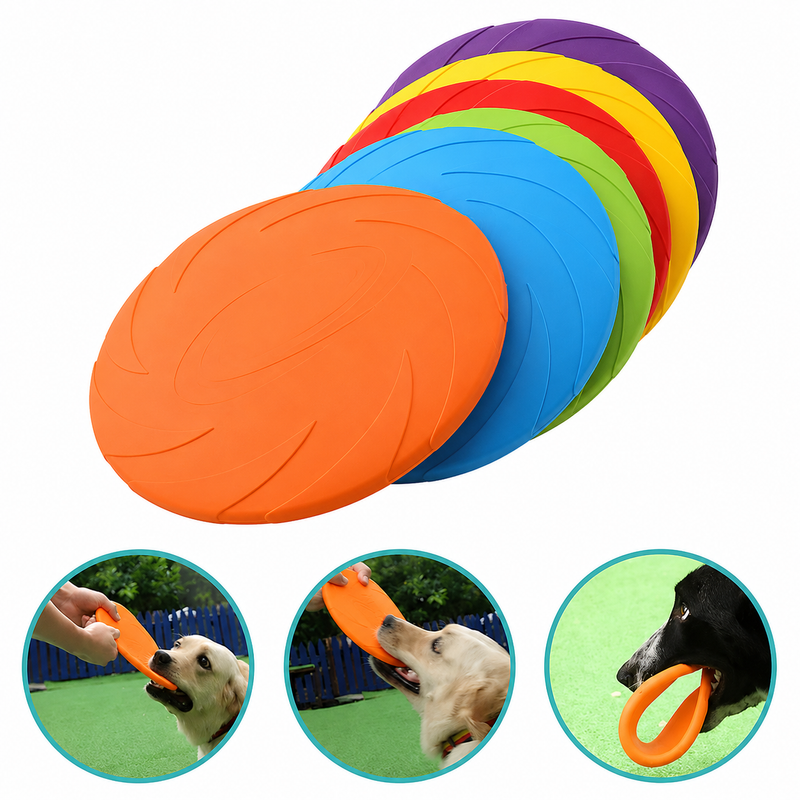 Dailypets Silicone Flying Disc for Dogs – Flexible Fetch Toy with Dental Ridges