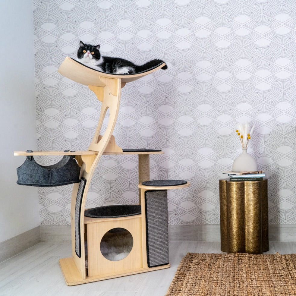 Dailypets Wooden Cat Tower with Observation Perch