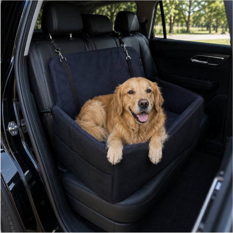 Poupipets Comfortable Dog Booster Seat with Memory Foam Support and Washable Cover