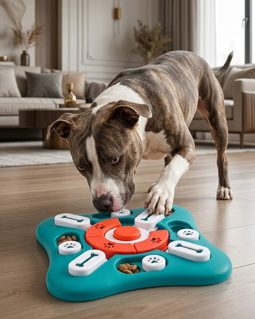 Poupipets Interactive Pet Puzzle Feeder with Treat Dispenser for Dogs and Cats IQ Play