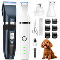 Poupipets 3-in-1 Dog Grooming Kit with Cordless Clippers, Paw Trimmer and Nail Grinder