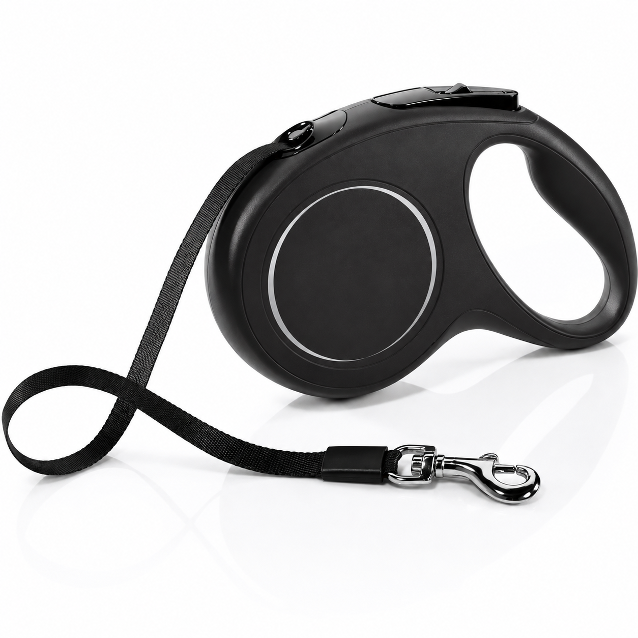 Poupipets Retractable Dog Leash with Tape Guidance and One-Hand Brake Control