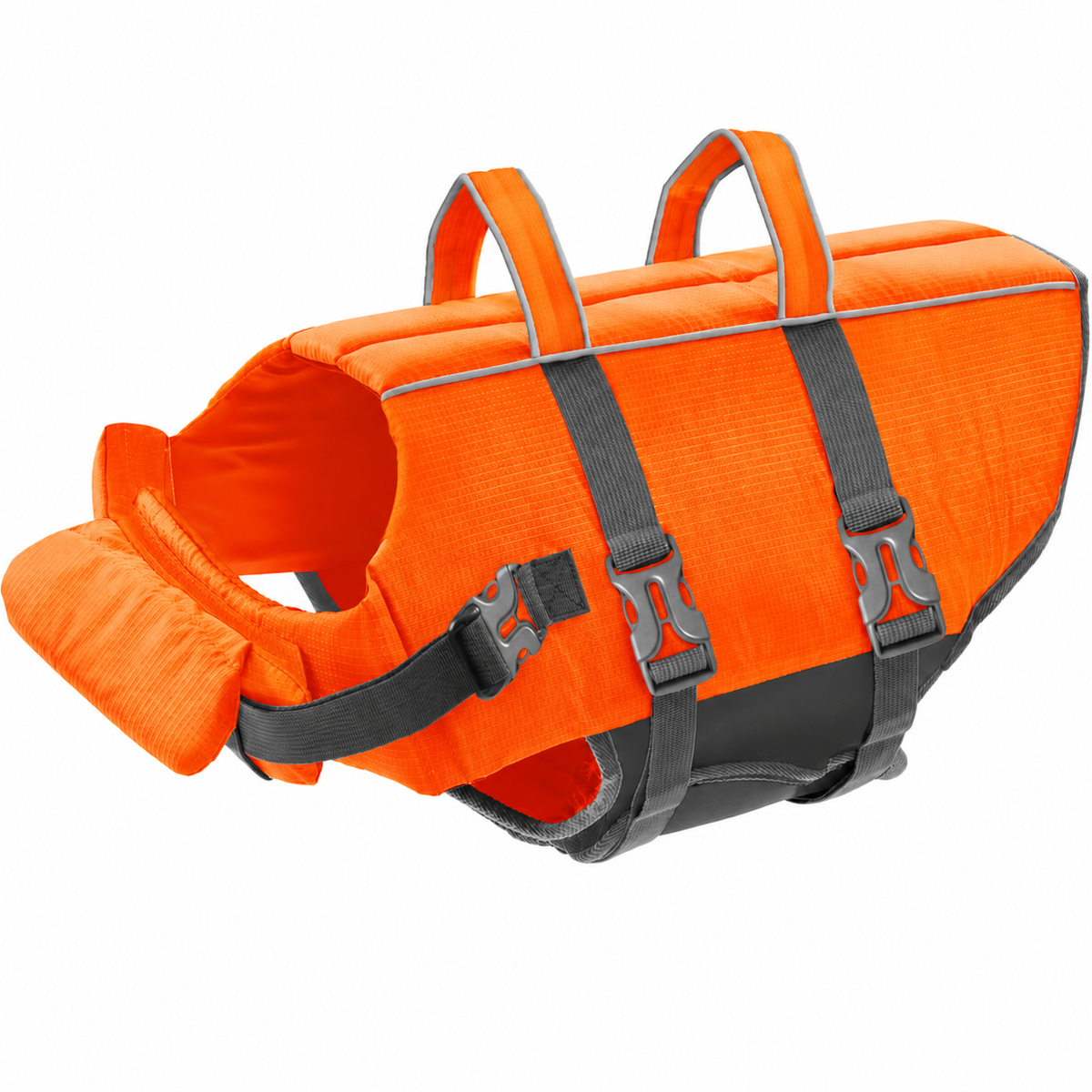 Poupipets Dog Life Jacket with Front Float, Dual Rescue Handles and Reflective Trim