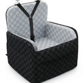 Poupipets Waterproof Dog Booster Car Seat with Memory Foam and Safety Y-Belt