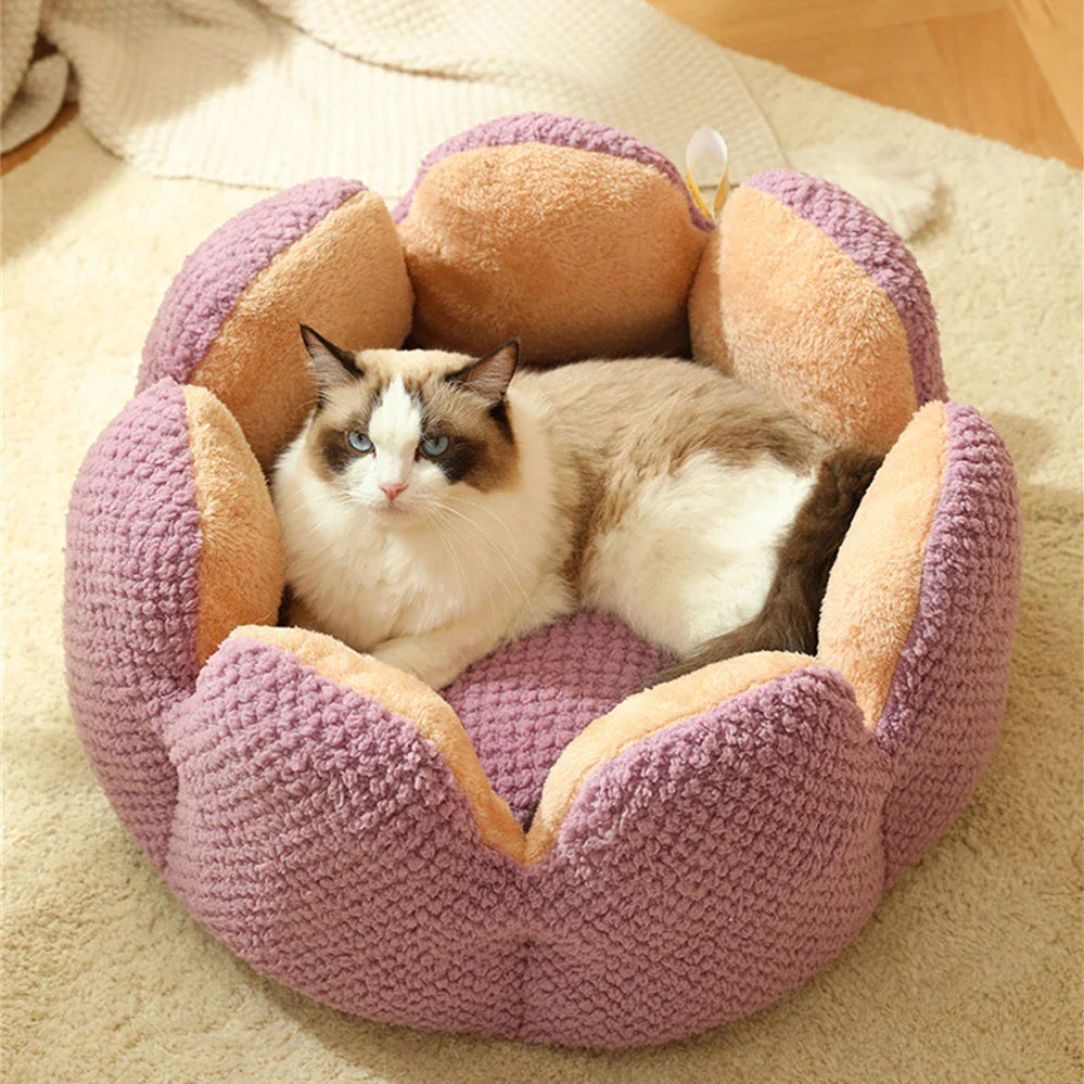 Dailypets Shell Cat Retreat – Soft Fleece Calming Cat Bed