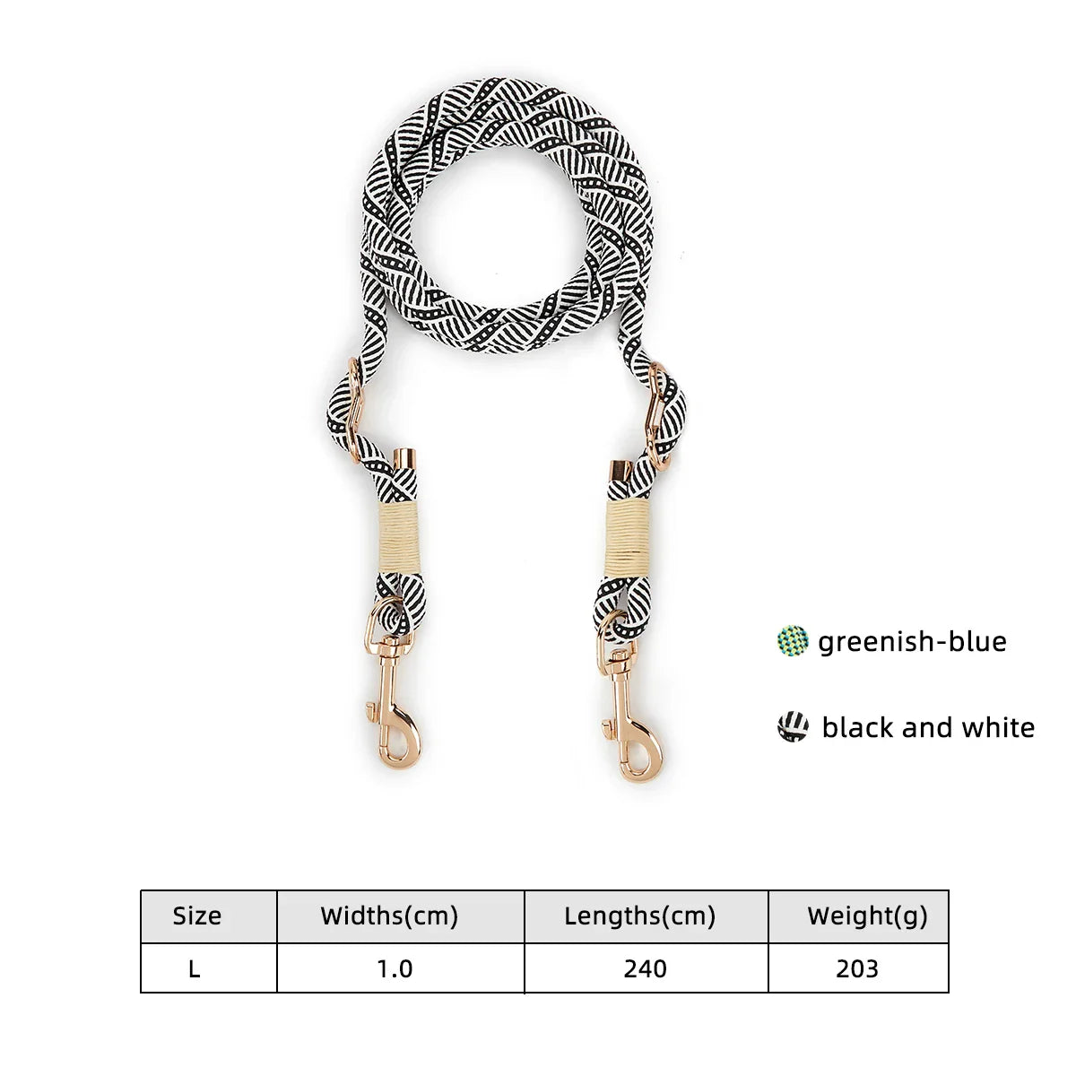 Dailypets Multi-Function Dog Leash with Hands-Free Wear and 240 cm Adjustable Length