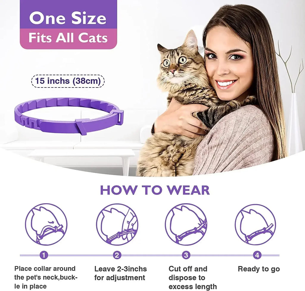 Dailypets Adjustable Flea and Tick Collar for Dogs and Cats Long-Lasting Protection