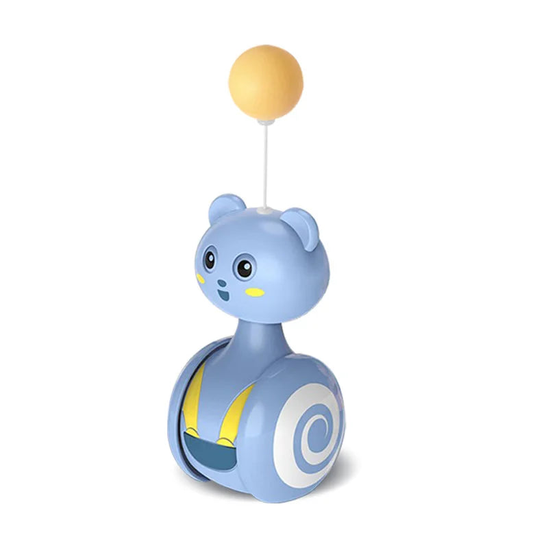 Dailypets Interactive Wobble Cat Toy with Feather Teaser & Self-Righting Base