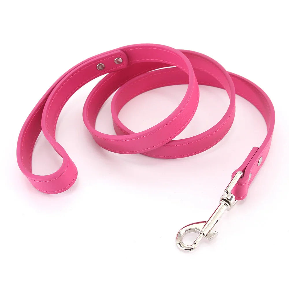 Dailypets Soft PU Leather Dog Leash with Alloy Hook for Everyday Walks and Training