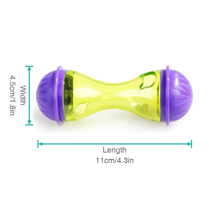 Dailypets Interactive Pet Treat Dispenser with Self-Balancing Tumbler Puzzle Design
