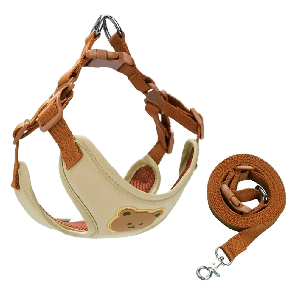 Dailypets Escape-Proof Cat & Small Dog Harness with Adjustable No-Pull Vest and Leash