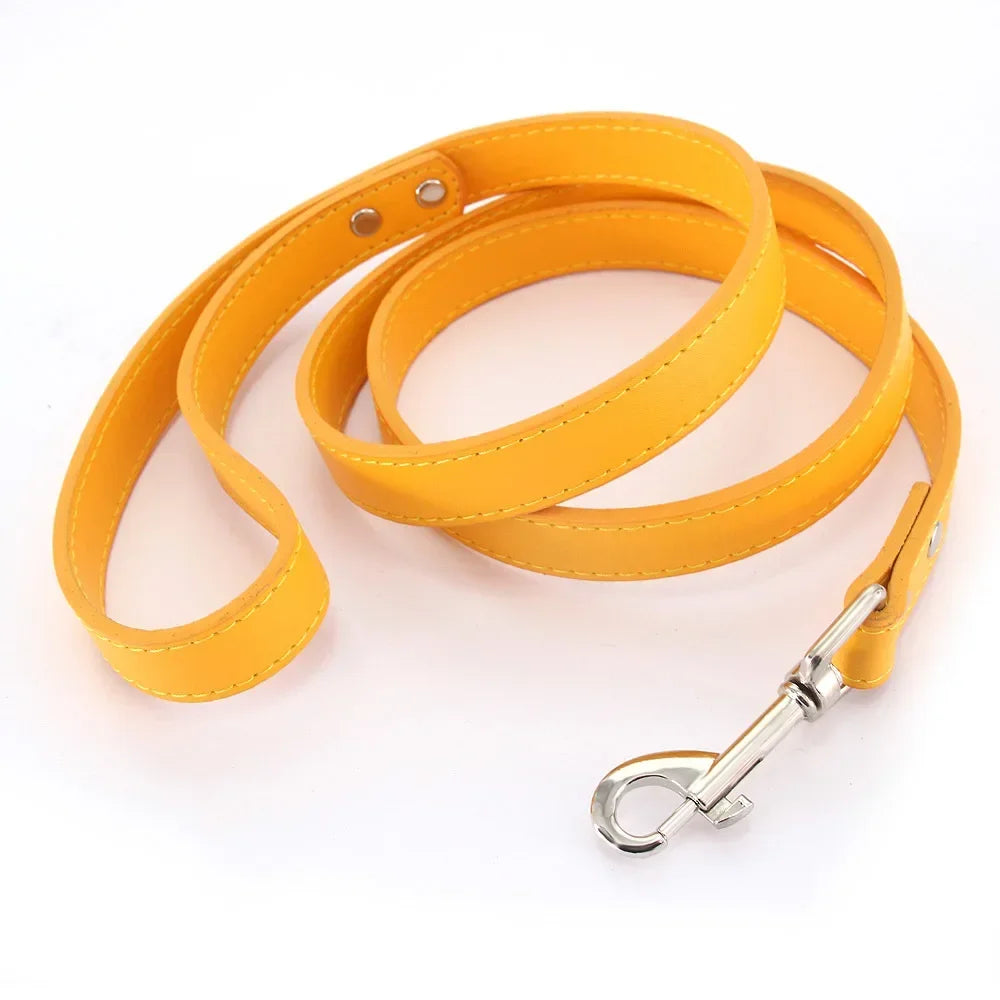 Dailypets Soft PU Leather Dog Leash with Alloy Hook for Everyday Walks and Training