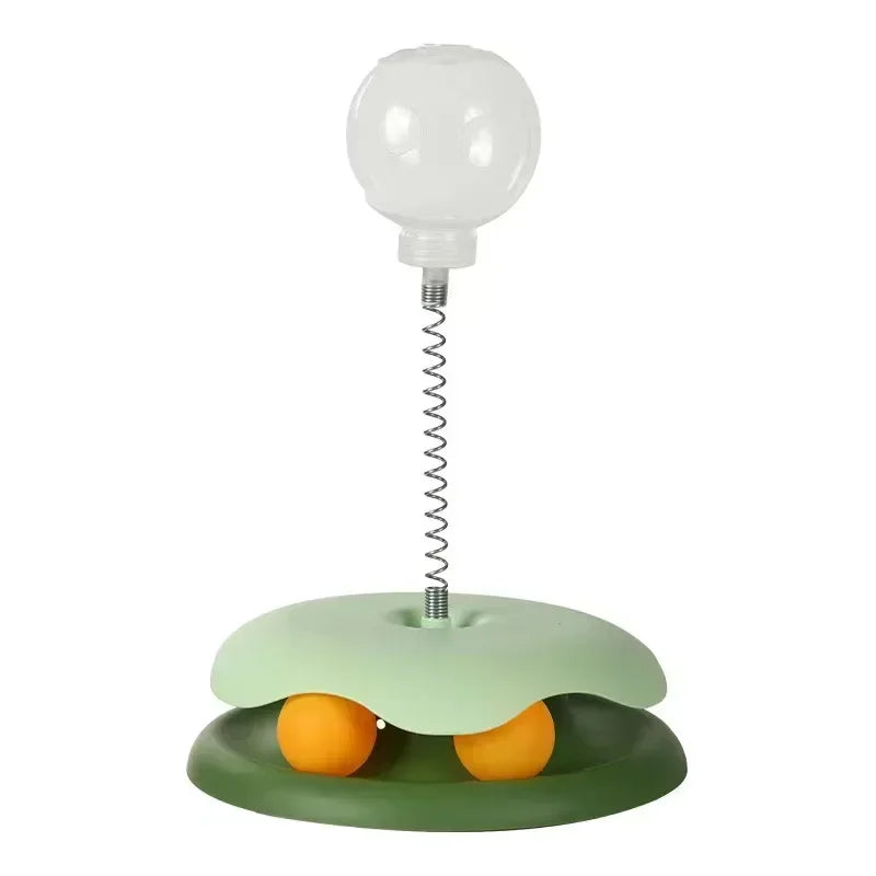 Dailypets Interactive Food Dispensing Cat Toy with Self-Righting Wobble Design