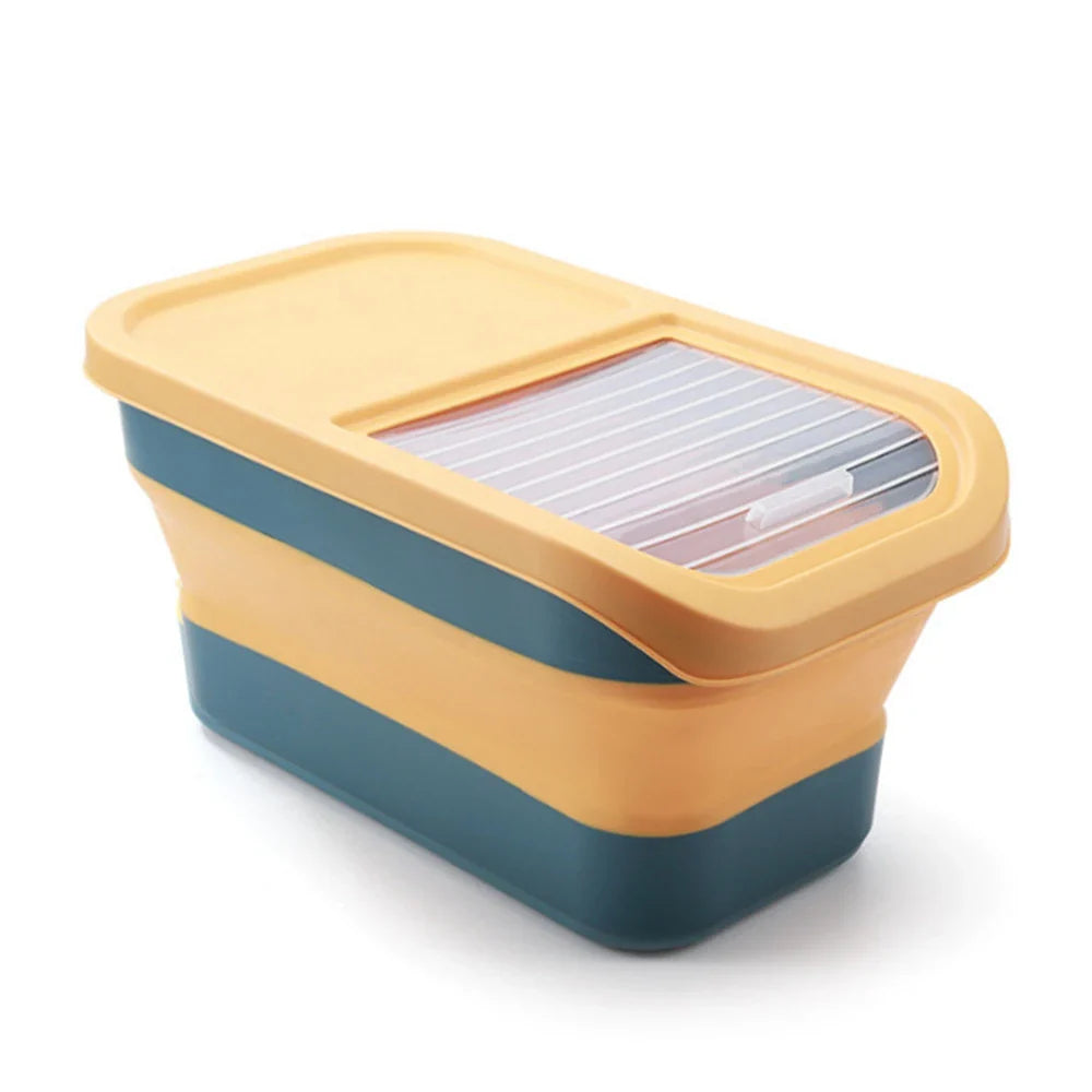 Dailypets Pet Kibble Storage Box – Foldable Container with Clear Lid