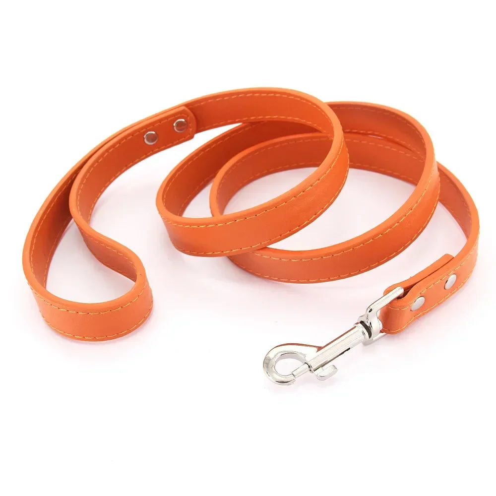 Dailypets Soft PU Leather Dog Leash with Alloy Hook for Everyday Walks and Training