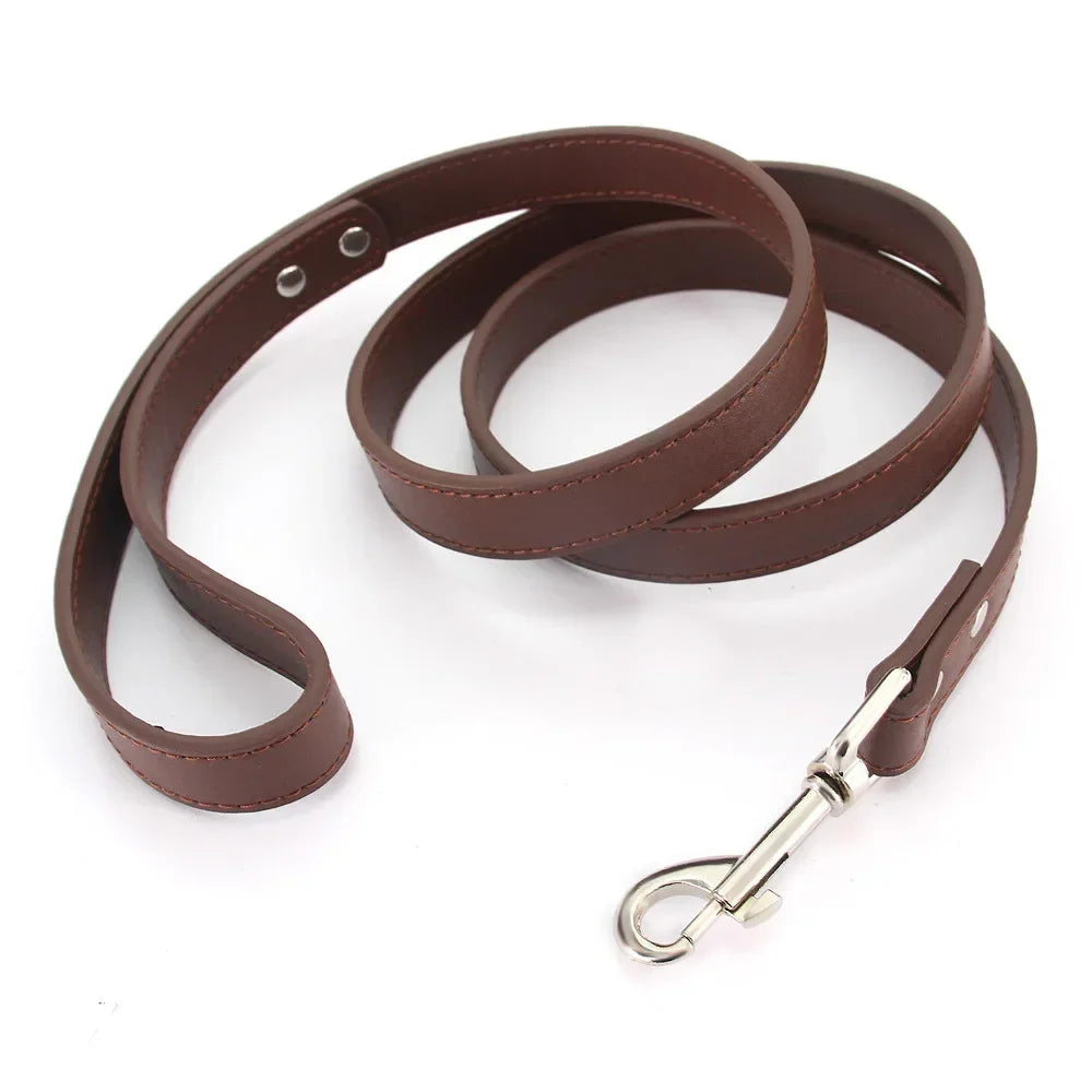 Dailypets Soft PU Leather Dog Leash with Alloy Hook for Everyday Walks and Training
