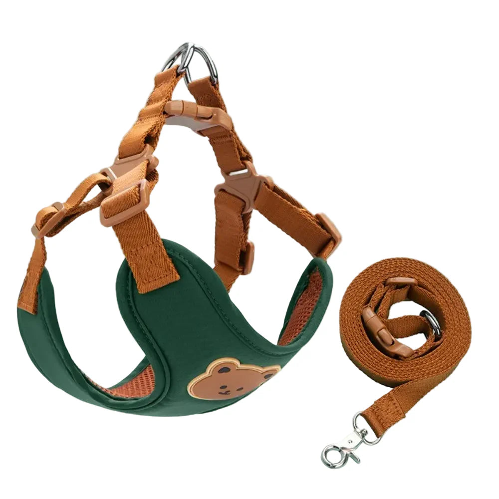 Dailypets Escape-Proof Cat & Small Dog Harness with Adjustable No-Pull Vest and Leash