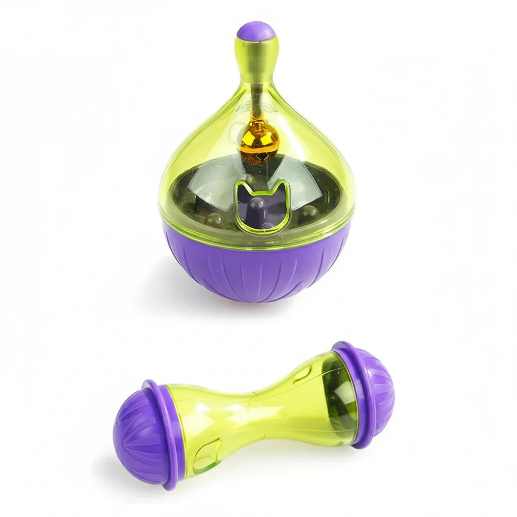 Dailypets Interactive Pet Treat Dispenser with Self-Balancing Tumbler Puzzle Design