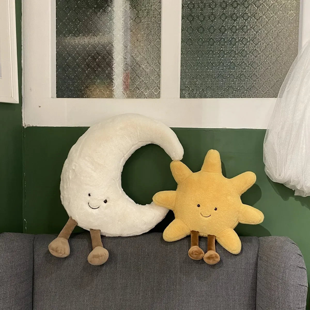 Dailypets Plush Cushion Sun and Moon Huggable Plush Pillow
