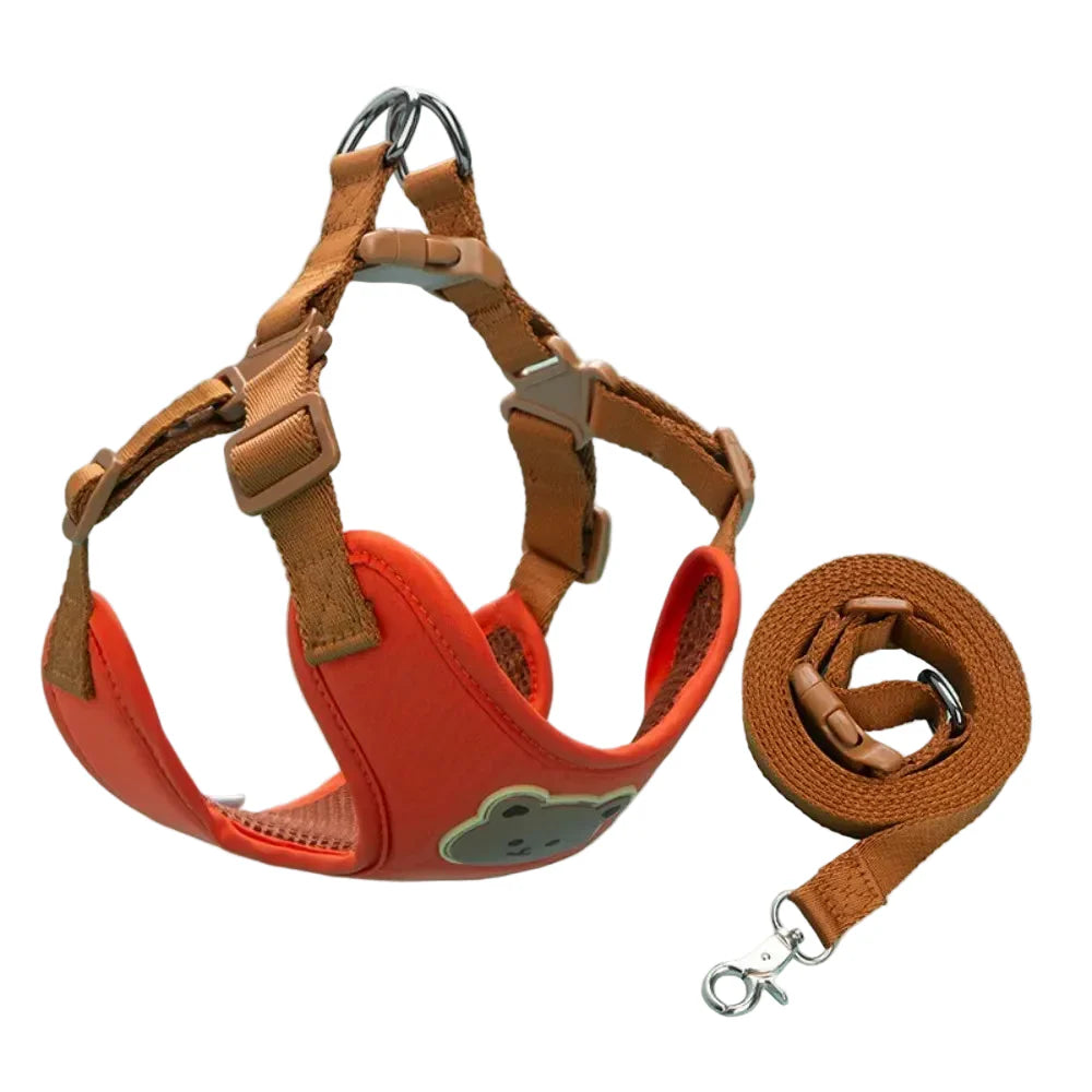 Dailypets Escape-Proof Cat & Small Dog Harness with Adjustable No-Pull Vest and Leash