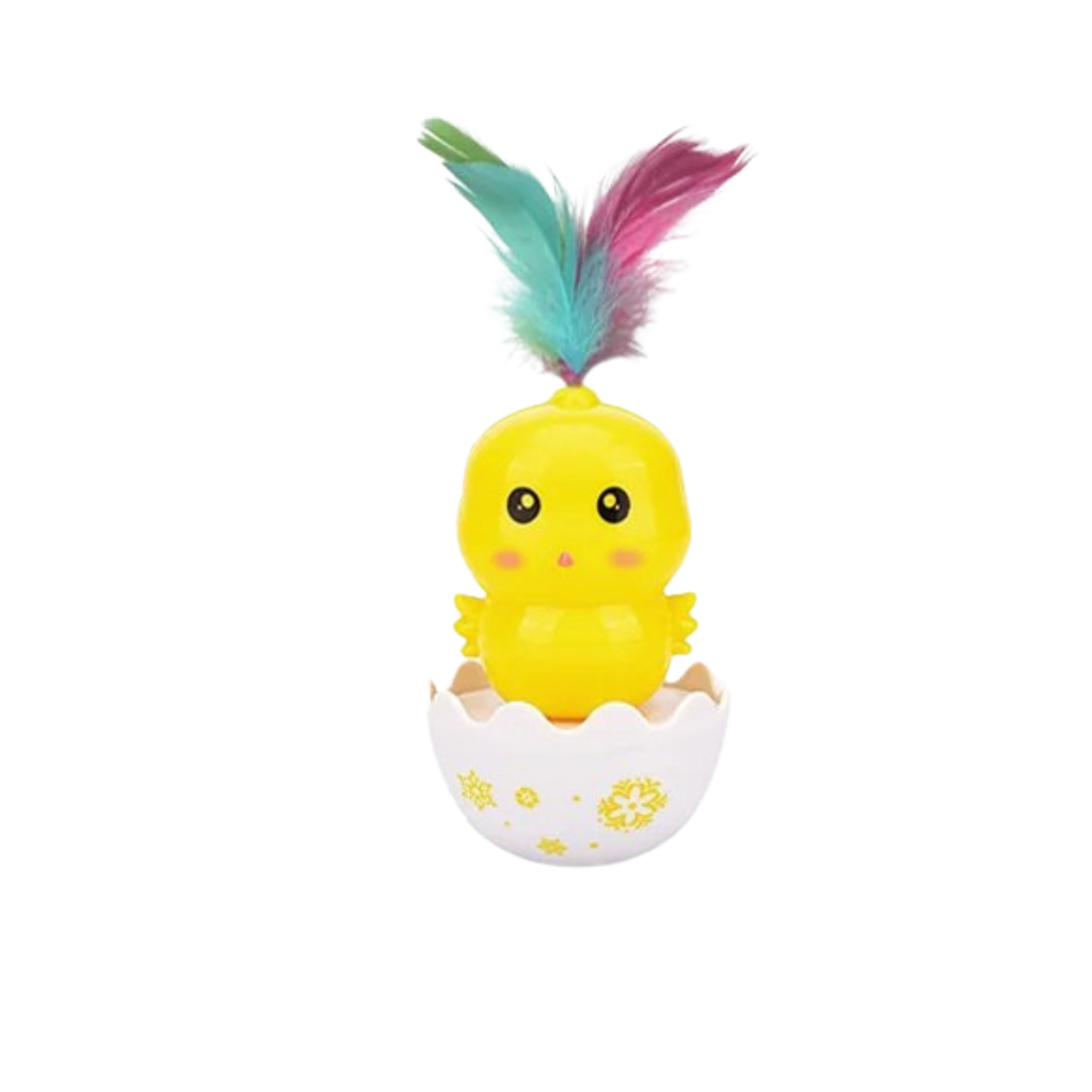Dailypets Interactive Wobble Cat Toy with Feather Teaser & Self-Righting Base
