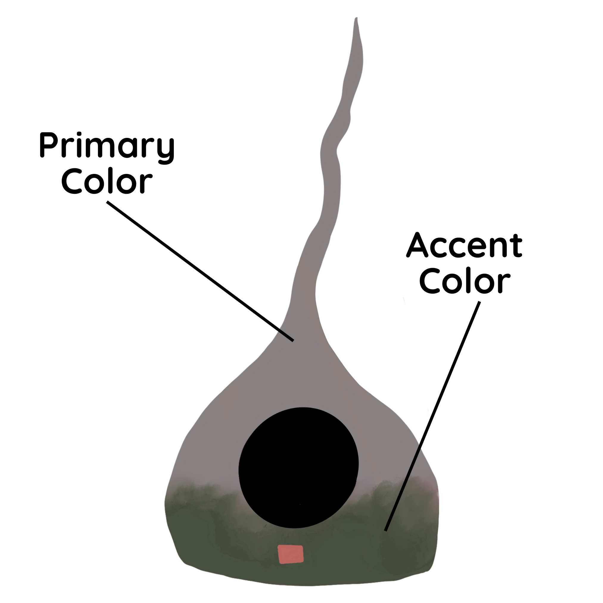 Dailypets Ombre Wool Cat Cave with Sculptural Tail Accent